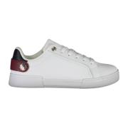 Sportieve Veterschoenen met Logodetail Tommy Hilfiger , White , Dames