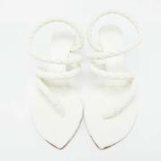 Pre-owned Leather sandals Bottega Veneta Vintage , White , Dames