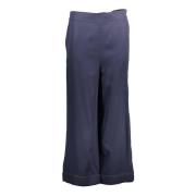 Blauwe Lyocell Jeans & Broek, Elastische Tailleband Kocca , Blue , Dam...