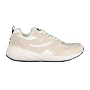 Sportieve Beige Vetersneakers met Contrastdetails K-Way , Beige , Here...