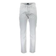 Heren Grijze Broek 5 Zakken Knoop Rits Logo Gant , Gray , Heren