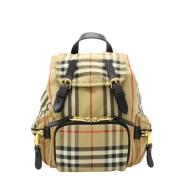 Pre-owned Fabric backpacks Burberry Vintage , Beige , Unisex