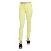 Gele Skinny Broek met Lage Taille Pinko , Yellow , Dames