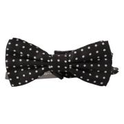 Elegante Polka Dot Zijden Strik Dolce & Gabbana , Black , Heren