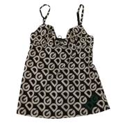 Zwart Wit Logo Print Camisole Top Ondergoed Dolce & Gabbana , Black , ...