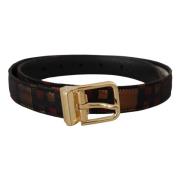 Multicolor Leren Riem met Gouden Gesp Dolce & Gabbana , Multicolor , D...