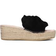 Zwarte Suède Espadrilles met Raffia Zool Manebí , Black , Dames