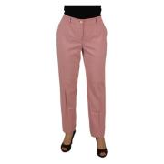 Roze MidWaist Wollen Broek Dolce & Gabbana , Pink , Dames