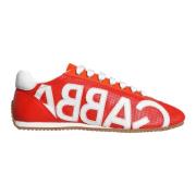 Casual Leren Logo Sneakers Multicolor Dolce & Gabbana , Red , Dames