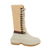 Beige veterschoenen met logo Kenzo , Beige , Dames