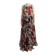 Bloemen Maxi Jurk met Zonnebloemprint Dolce & Gabbana , Multicolor , D...