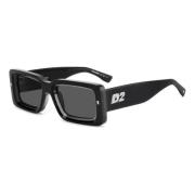 Stijlvolle Zonnebril Zwart 08A/Ir Dsquared2 , Black , Unisex