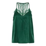 Elegante Kant Top in Ponderosa Pine Cream , Green , Dames