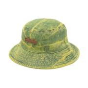 Denim Bucket Hat met brede rand Acne Studios , Yellow , Heren