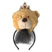 Bruine Teddybeer Gouden Kristallen Kroon Haarband Diadeem Dolce & Gabb...