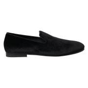 Elegante zwarte fluwelen loafers voor heren Dolce & Gabbana , Black , ...