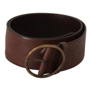 Elegante leren riem met gegraveerde gesp Dolce & Gabbana , Brown , Dam...