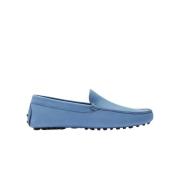 Lichtblauwe Nubuck Rijdersschoenen Scarosso , Blue , Heren