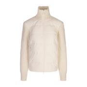 Witte Cardigan Sweater Elegante Stijl Moncler , White , Dames