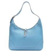 Pre-owned Leather handbags Hermès Vintage , Blue , Dames