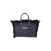 Winterfluwelen Tas met Afneembare Band Saint Barth , Black , Dames