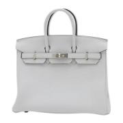 Pre-owned Leather handbags Hermès Vintage , Gray , Dames