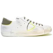 Geborduurde lage top sneakers in wit Philippe Model , White , Heren