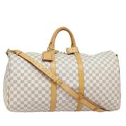 Pre-owned Canvas handbags Louis Vuitton Vintage , White , Dames