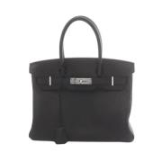 Pre-owned Leather handbags Hermès Vintage , Black , Dames