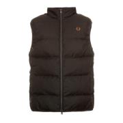 Gewatteerd Geïsoleerd Gilet met Logoborduursel Fred Perry , Black , He...