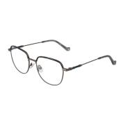 Heren Ronde Metalen Optische Monturen met Blauw Filter Hackett , Gray ...