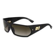 Stijlvolle zonnebril in zwarte tint Dsquared2 , Black , Unisex