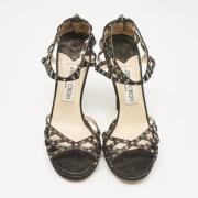 Pre-owned Suede sandals Jimmy Choo Pre-owned , Black , Dames