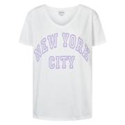 Witte NYC Katoenen Tee met Grafische Print American Dreams , White , D...