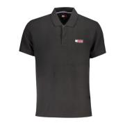 Zwarte Polo Shirt Mannen Tommy Hilfiger , Black , Heren