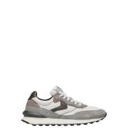 Grijs-witte suède/nylon hype man schoenen Voile Blanche , Gray , Heren