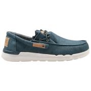 Casual Veterschoenen Navy Katoen Replay , Green , Heren