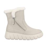 Beige Casual Enkellaarsjes voor dames Rieker , Beige , Dames