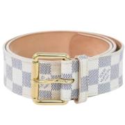 Pre-owned Leather belts Louis Vuitton Vintage , White , Dames