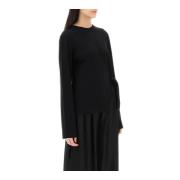 Wollen trui met uitsnijding op de rug Jil Sander , Black , Dames