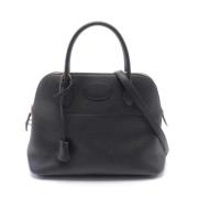 Pre-owned Leather handbags Hermès Vintage , Black , Dames