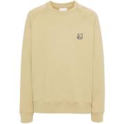 Stijlvolle Sweatshirt voor Mannen Maison Kitsuné , Yellow , Heren