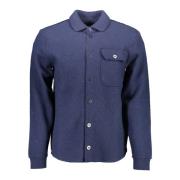 Blauwe Cardigan met Lange Mouwen en Knopen Gant , Blue , Heren