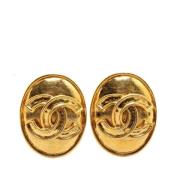 Pre-owned Metal chanel-jewelry Chanel Vintage , Yellow , Dames