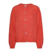 Zachte Alpaca Cardigan Koraalrood American Dreams , Red , Dames