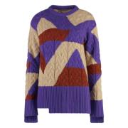 Cashmere Kabeltrui Malo , Multicolor , Dames