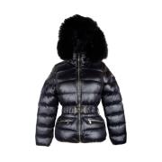 Tijdloze gewatteerde jas met capuchon YES ZEE , Black , Dames