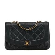 Pre-owned Leather chanel-bags Chanel Vintage , Black , Dames