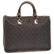 Pre-owned Canvas handbags Gucci Vintage , Brown , Dames