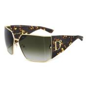 Stijlvolle zonnebril in goud/zwart Dsquared2 , Black , Unisex